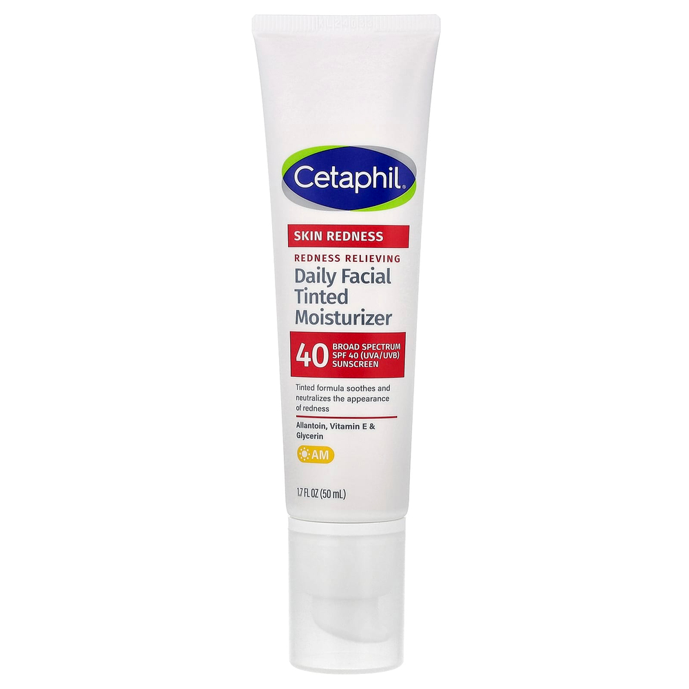 Cetaphil, дневной увлажняющий крем для лица, снятие покраснений, SPF 40, 50 мл (1,7 жидк. унции)