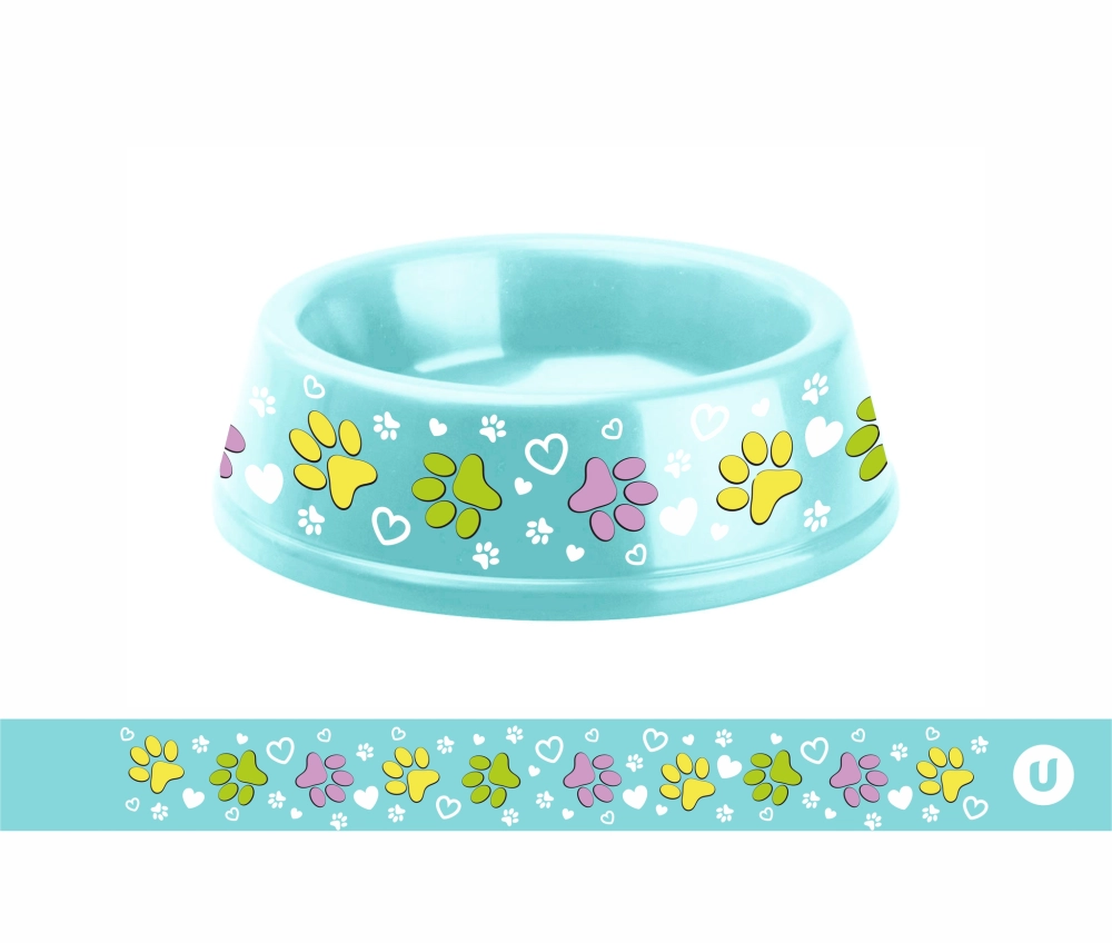 Миска пластиковая «МОЙ БРО - Лапки царапки!, цвет мятный , 21*6,5см (логотип на миске) 700мл