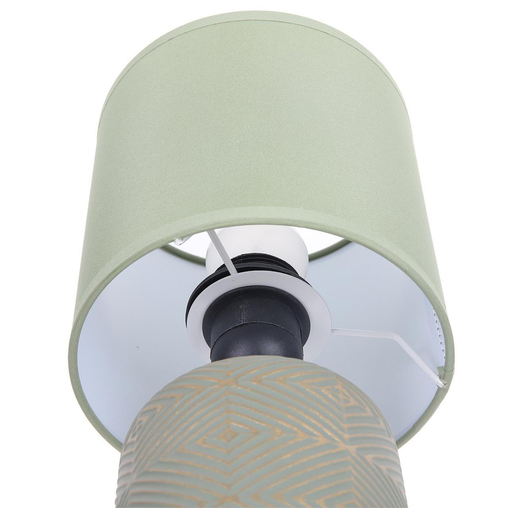 8222/1T MODERNI LN25 385 зеленый, керамика/текстиль Настольная лампа Е27 1*60W 220V NIANA