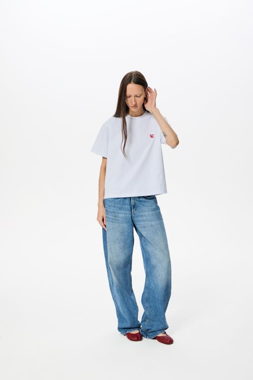 Футболка Kraizy stripes Box Logo белая