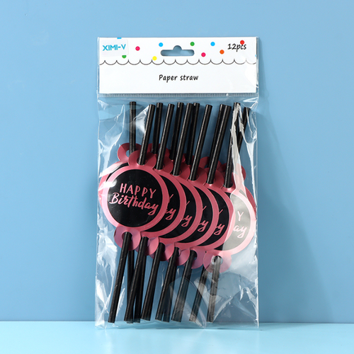 Трубочки для напитков "Pink Gold Birthday"