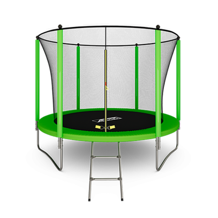 ARLAND Батут 10FT с внутренней страховочной сеткой и лестницей (Light green)