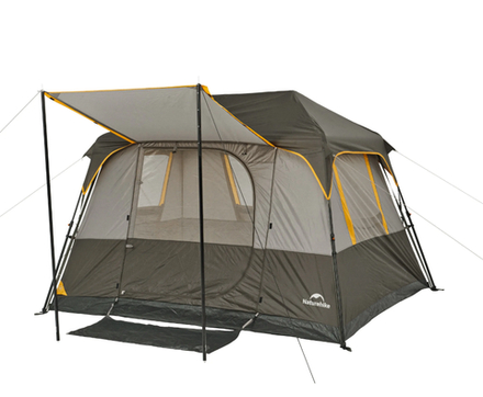 Палатка Naturehike Cape 5.2, 4-местная, быстросборная, серо-коричневая