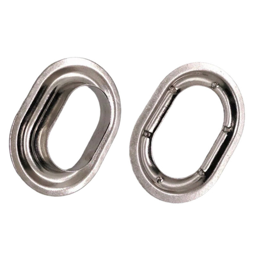 Люверсы для мягких окон никелированные 22,3х13,5 мм овальные - 500 шт.