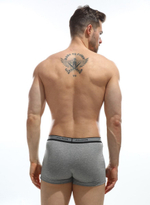 Мужские трусы-боксеры из хлопковой меланжевой ткани (Размер: L) (Цвет: грязно-синий)