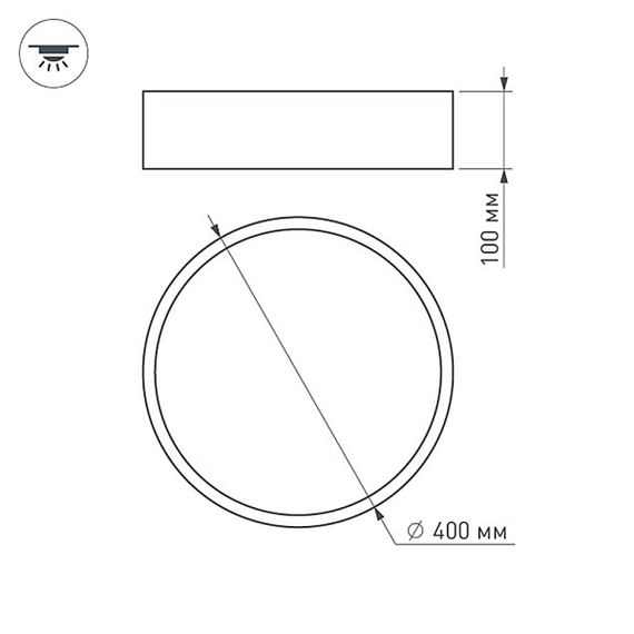 Потолочный светодиодный светильник Arlight SP-Tor-Pill-R400-25W Day4000 022104(2)