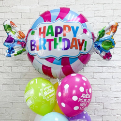 Фонтан из воздушных шаров "Конфетка"