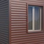 Сайдинг металлический Корабельная доска VIKING MP E-20 0,5мм RALL 3005-Красное вино