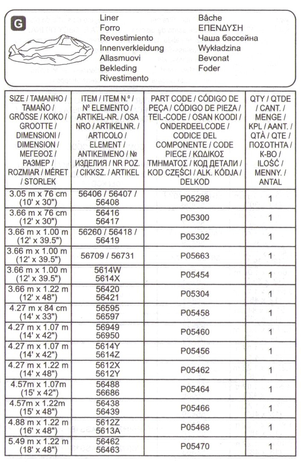 Чаша для каркасного бассейна 366х100 BestWay 56418 56260