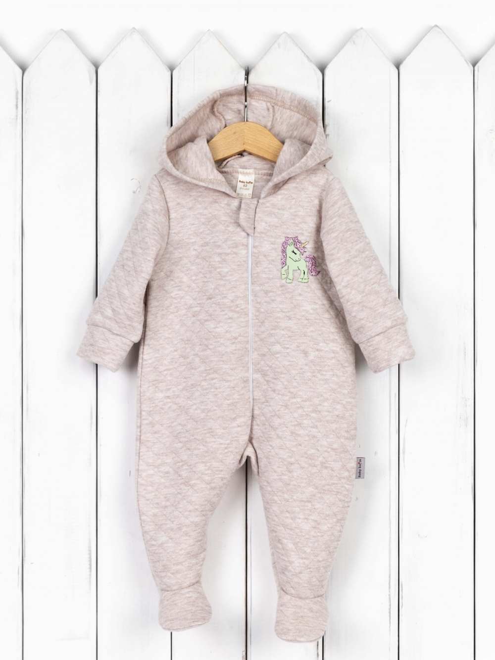 Комбинезон из капитона "Единорожка" с капюшоном