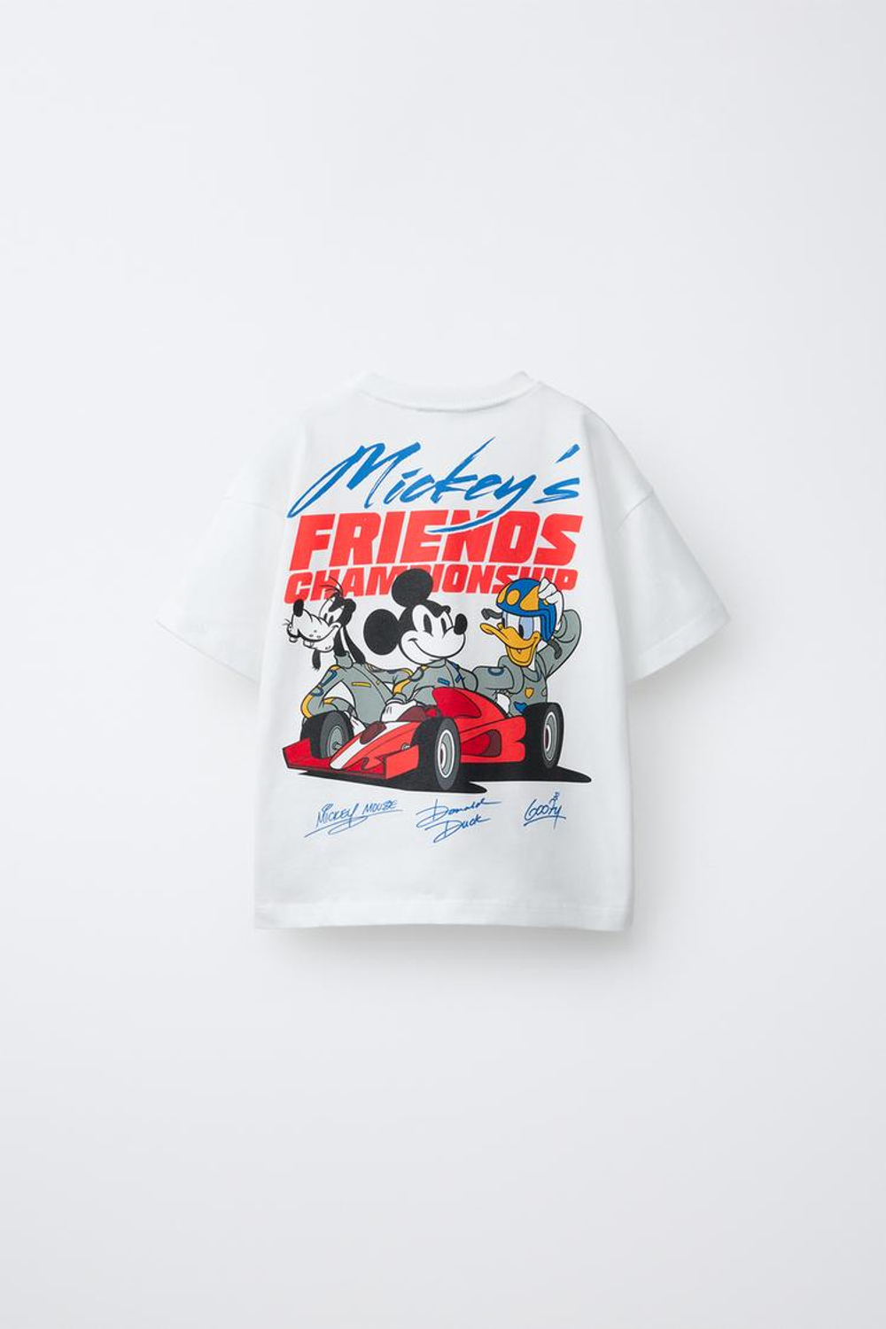 ZARA ФУТБОЛКА С ПРИНТОМ MICKEY MOUSE AND FRIENDS © DISNEY, БЕЛЫЙ