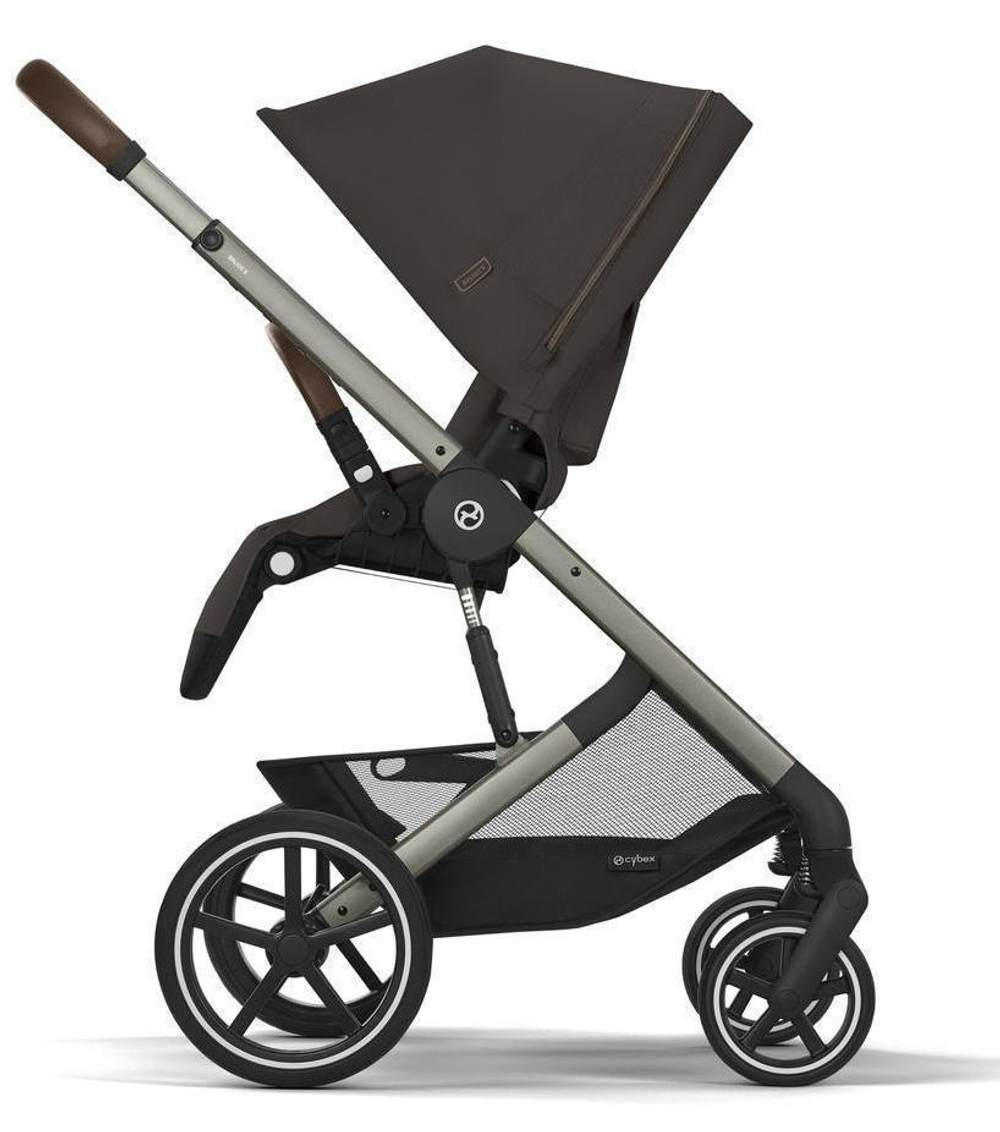 Коляска Cybex Balios S Lux TPE complete Cloud G Almond Beige Plus Base G 4 в 1 Chocolate Brown с дождевиками