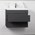 Комплект тумба Sky 60 (600х450х560) с раковиной Clarissa 60 Графит