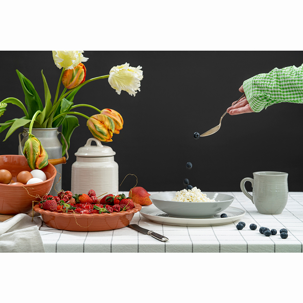 Набор тарелок для пасты in the village, D21,5 см, серые, 2 шт.