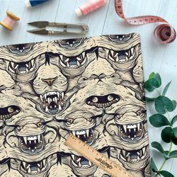 Ткань Ниагара Софт зубастые монстры