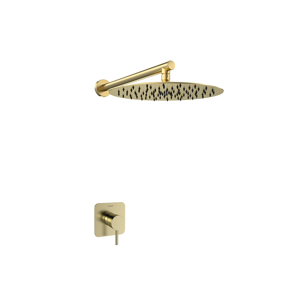 Встраиваемый смеситель для душа на 1 выход с тропическим душем ODISEA K3918013OC золото