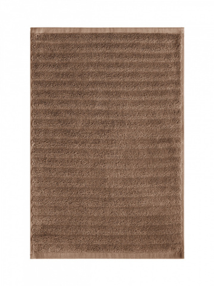 Полотенце махровое DeNASTIA Узкая Волна 500gsm 40x60 100% хлопок, коричневый