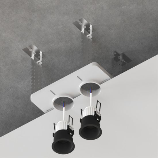 A709002 Закладная для монтажа светильников DUCRE MINI в натяжной потолок, 185х110мм, ПВХ, белый