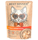 Best Dinner Паучи для кошек Holistic Тунец с креветками в соусе - 70 г
