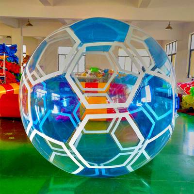 Аттракцион Водный шар "Футбольный мяч Голубой", ПВХ, 2 м