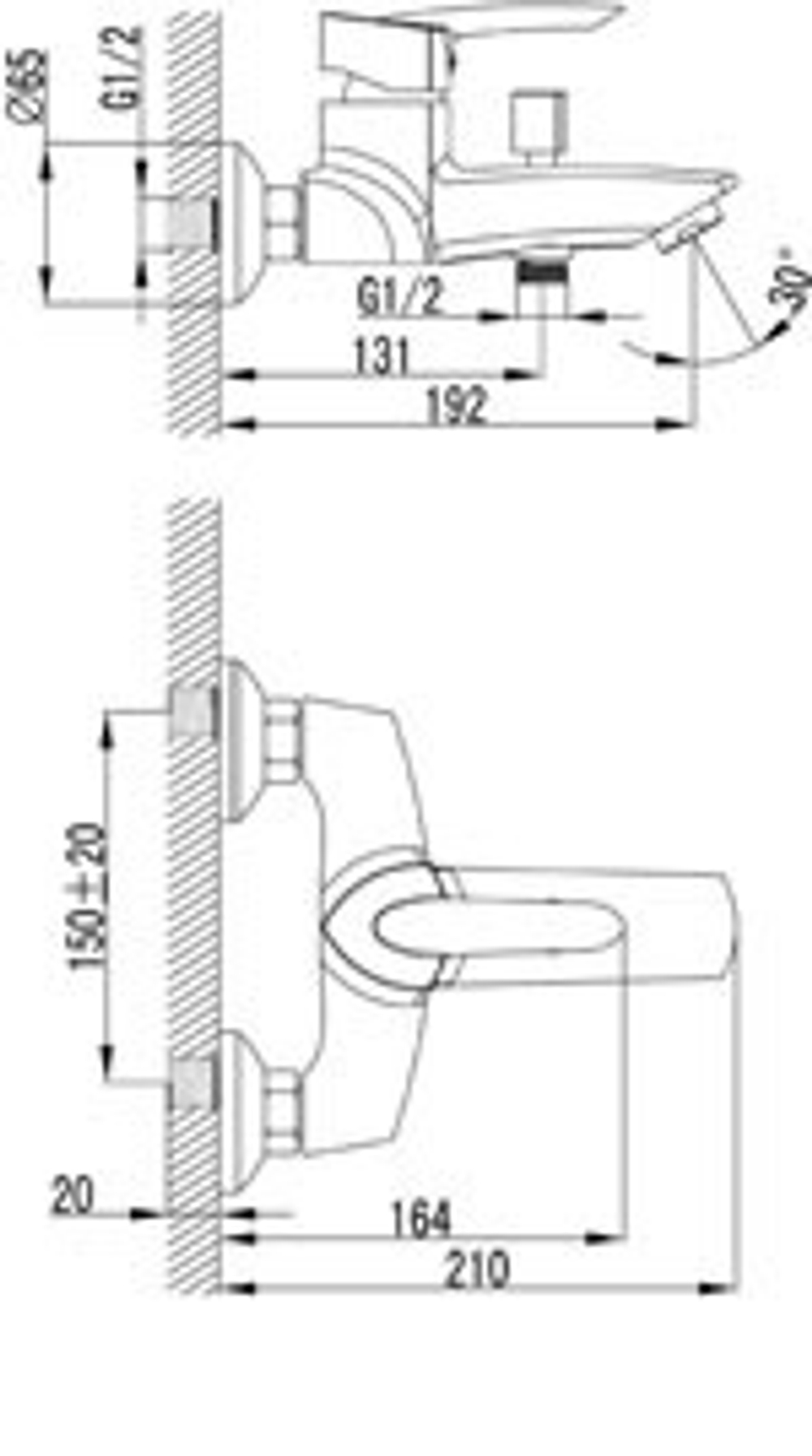 Смеситель для ванны LEMARK MARS - LM3502C
