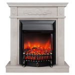 Каминокомплект Real Flame Adelaida WT с очагом Fobos Lux Black (без пульта)