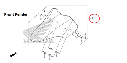 61100-KWN-900ZD, FENDER SET, FR.*NHA14M*. Silver. Honda PCX. (NHA14M SEAL SILVER METALLIC)