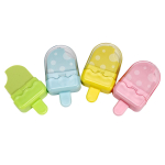 Ластик "Мороженое" в пластиковом держателе, 4 цв микс , С-40399