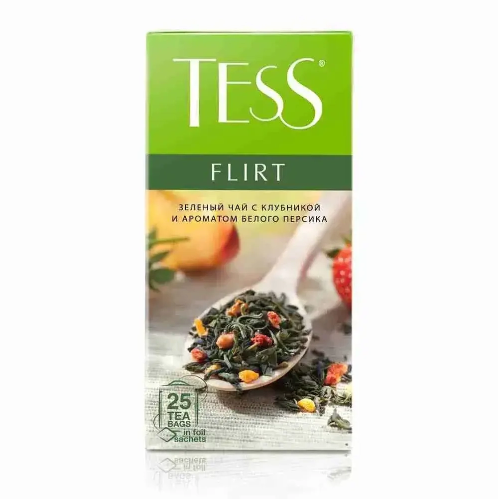Чай в пакетиках зеленый Tess Flirt, 25 шт