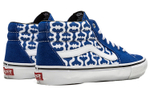 Supreme x Vans lightweight, breathable and wear-resistant mid-top sneakers for men and women the same blue