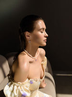 Серьги "Royal Love" Gold c лавандовым аметистом