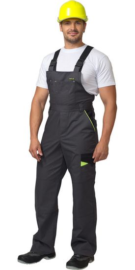 Полукомбинезон "Сириус-Ховард" (т.серый/черный/лимон)