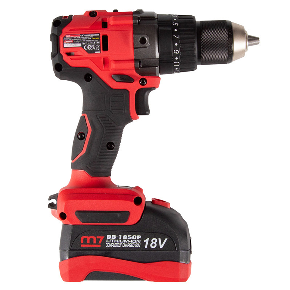 MIGHTY SEVEN (DH-101A) Аккумуляторная дрель-шуруповерт 18 В, ударная, кейс