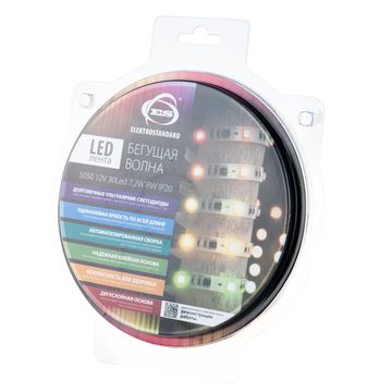 Светодиодная лента 5050 5m 12V 30Led 7,2W RW IP20 Бегущая волна Elektrostandard