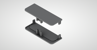 Комплект закрытых заглушек для C профиля (2 шт.) №13