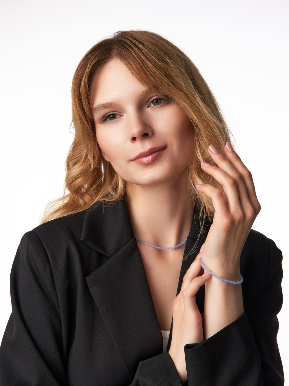 Браслет на руку чешское стекло хамелеон