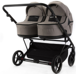Детская коляска для двойни Adamex Leo Duo 2 в 1 TK72 (БЕЖЕВЫЙ)