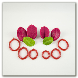 каттеры вырубки молды вайнеры для полимерной глины мастики шоколада лист шиповника