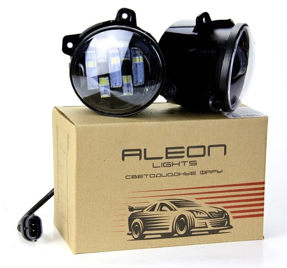 Фара п/туман. /Largus/ 7 LED 6000K встраиваемая (2 шт) (ALEON)
