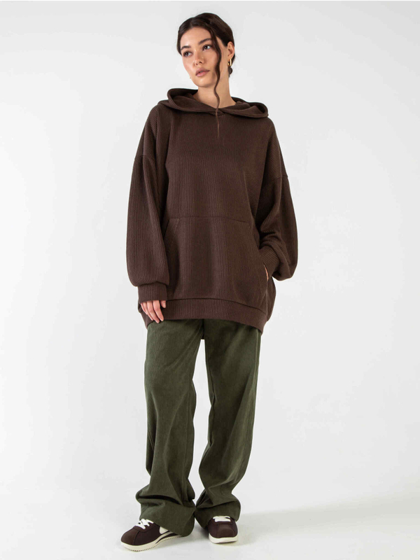 Худи Basis из вязанного трикотажа Коричневое