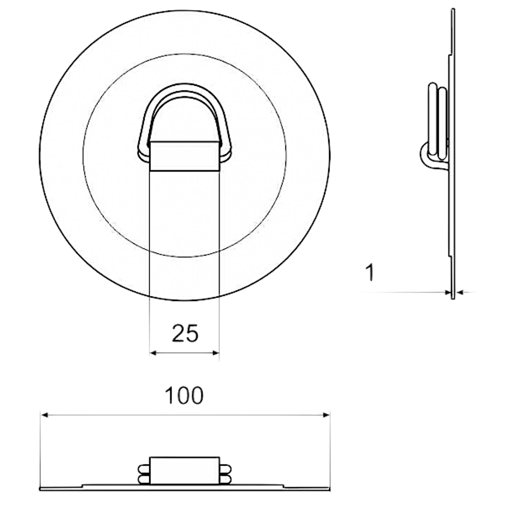 Крепление носовой сумки Серая DMOUNT