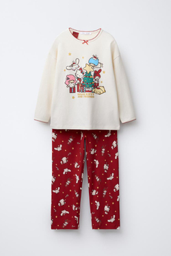ZARA ПИЖАМА С ПРИНТОМ HELLO KITTY AND FRIENDS © SANRIO, КРАСНЫЙ