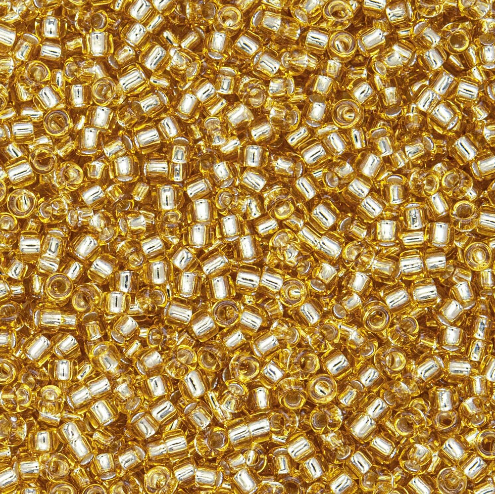 Японский бисер TOHO Round 15/0 (№22), с внутренним серебрением, прозрачный