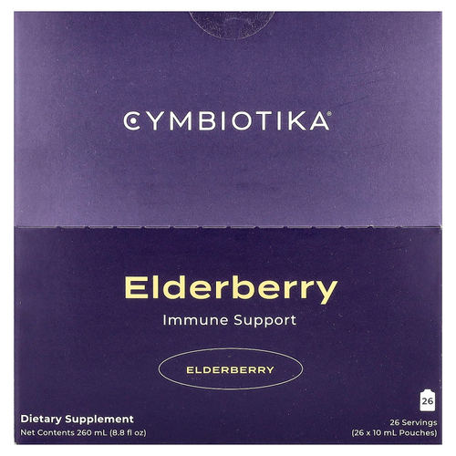 Cymbiotika, Поддержка иммунной системы из бузины, 26 пакетиков по 10 мл (0,3 жидк. Унции)