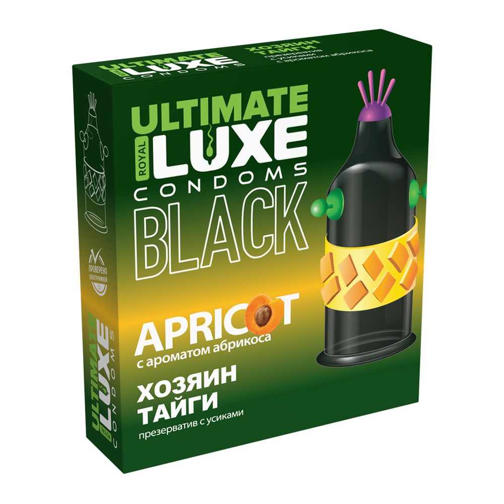 Презервативы Luxe BLACK ULTIMATE Хозяин Тайги (Абрикос) 4739lux Презервативы Luxe BLACK ULTIMATE Хозяин Тайги (Абрикос) 4739lux
