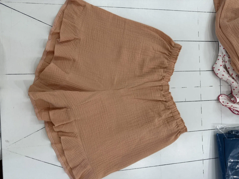 Костюм тройка из муслина персик S