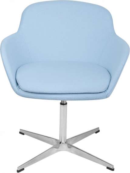 Крутящееся кресло A646-5 (Elegance S), голубой кашемир, ножка хром