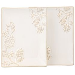 НАБОР БЛЮД СЕРВИРОВОЧНЫХ КОЛЛЕКЦИЯ "PINE CONES", 2 ШТ. / 20,2*16*2 СМ