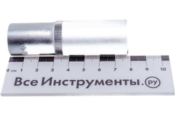 Головка торцовая удлиненная МАСТЕР (17 мм; 1/2"; Cr-V; FLANK) Зубр 27726-17