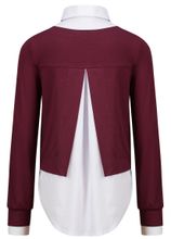 Бордовая блуза-обманка AMADEO